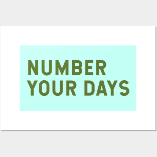 Number Your Days Posters and Art